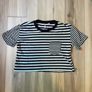Me to We Striped Cropped Tee